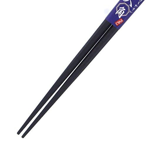 Ishida Chopsticks Octagonal Pure Gold Surface Wooden (Natural Wood) Lacquer Tip Corner 23cm Black