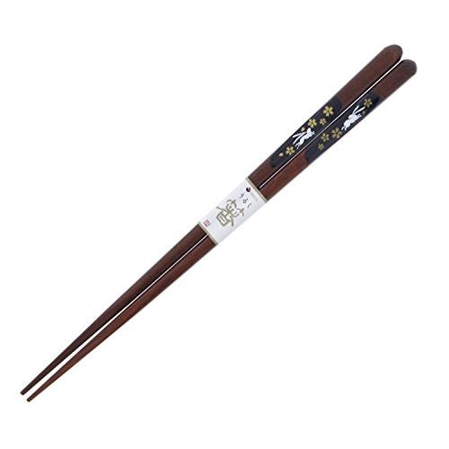 Chopsticks lacquer stylish rabbit wooden (natural wood) tip 23cm