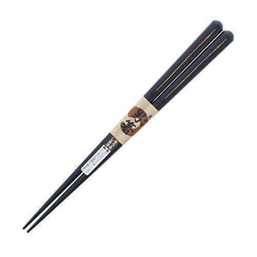 Ishida Japanese Chopsticks for Men Thick Black Sen Ichihan Ebony Lacquer Painted 23.5cm