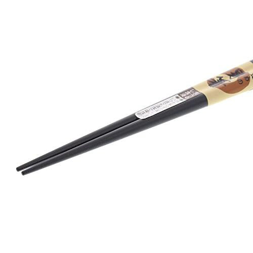 Ishida Japanese Chopsticks for Men Thick Black Sen Ichihan Ebony Lacquer Painted 23.5cm