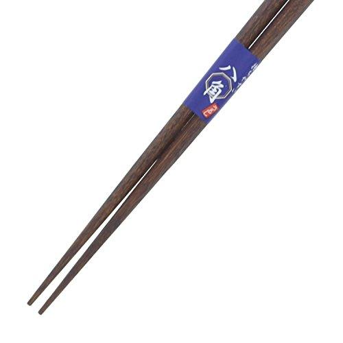 Ishida Japanese Chopsticks Octagonal Cherry Blossom Wooden (Natural Wood) Lacquer Tip Corner 20.5cm Vermilion