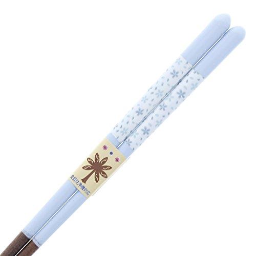 Chopsticks Dishwasher Safe Pastel Flower (Floral Pattern) Wooden (Natural Wood) Acrylic Blue 18cm