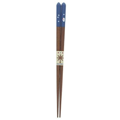 Ishida Japanese Chopsticks Flower Rabbit Wooden (Natural Wood) Acrylic 18cm Blue