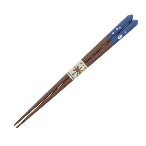 Ishida Japanese Chopsticks Flower Rabbit Wooden (Natural Wood) Acrylic 18cm Blue