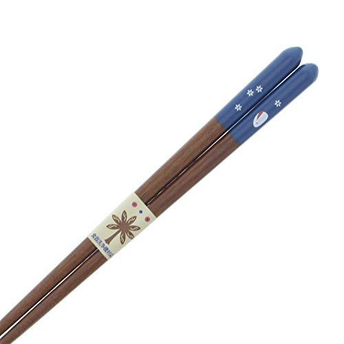 Ishida Japanese Chopsticks Flower Rabbit Wooden (Natural Wood) Acrylic 18cm Blue