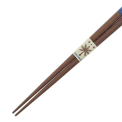 Ishida Japanese Chopsticks Flower Rabbit Wooden (Natural Wood) Acrylic 18cm Blue