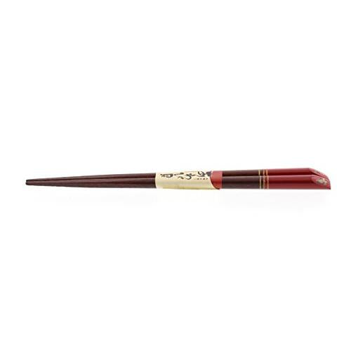 Ishida Japanese Chopsticks Shellwork Abalone Aya Rabbit Wooden (Natural Wood) Lacquered Red 16.5cm