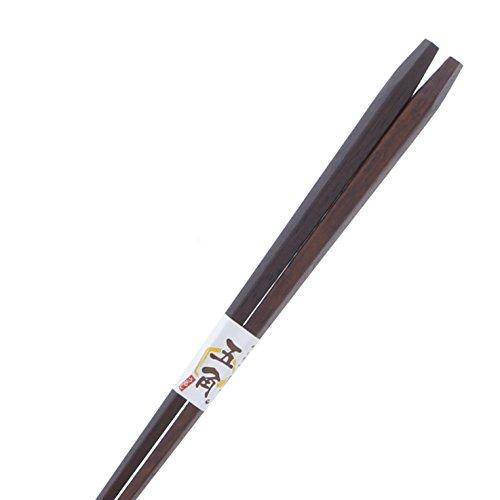 Ishida Made in Japan Chopsticks Pentagonal Lacquer Wooden (Natural Wood) Plain 28cm