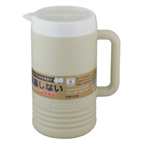 Wahei Freiz Water Pitcher Fortec House 1.7L Ivory Rigid Polyurethane Foam Insulation Structure Cold Storage Only Fhr-5726