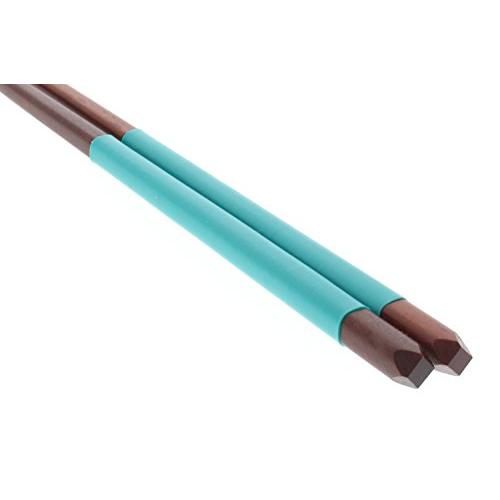 Ishida Japanese Chopsticks Silicone Lacquer Painted Wooden (Natural Wood) Blue 23cm