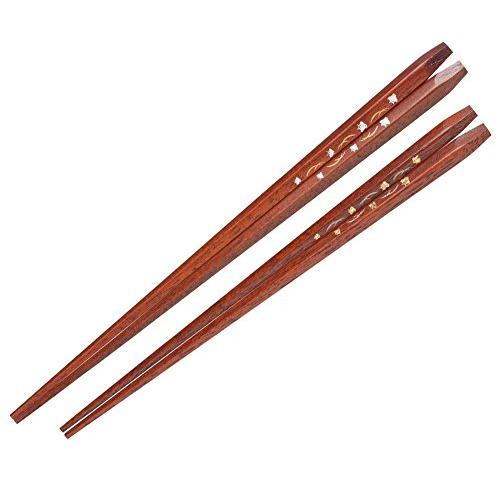 Issou Japanese-made chopsticks couple plover pair natural wood lacquer silver 23cm gold 21cm