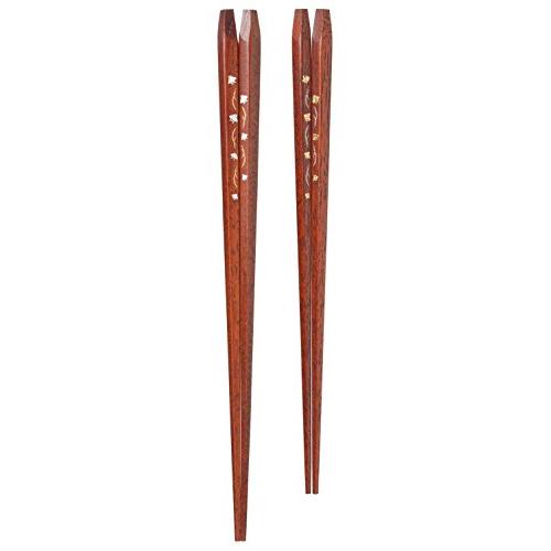 Issou Japanese-made chopsticks couple plover pair natural wood lacquer silver 23cm gold 21cm