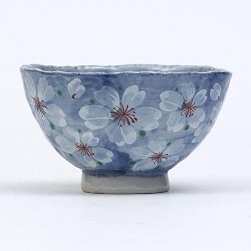 Bloom Mino Ware Yayoihana Tea Bowl (Blue) 15011