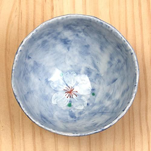 Bloom Mino Ware Yayoihana Tea Bowl (Blue) 15011