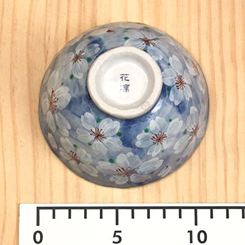 Bloom Mino Ware Yayoihana Tea Bowl (Blue) 15011