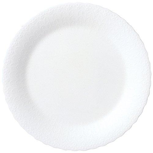 Narumi Plate Silky White Diameter 23Cm White Cute Relief One Plate Lunch Plate Meat Flat Plate Microwave