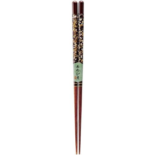 Kawai "Japanese pattern chopsticks" full of lacquer shell black 23cm 36687