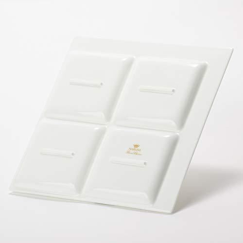 Narumi Plate Styles White 23Cm Square Divider Plate Microwave Warmable 50131-5729