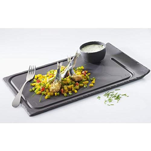 Revol Basalt Steak Plate (With Indent) Curved Edge 647782