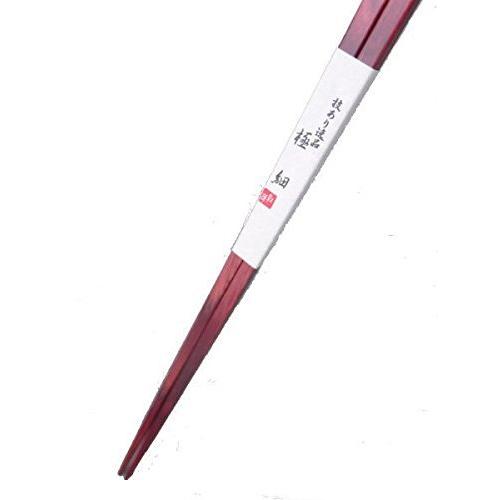 Thin and durable ☆ Dishwasher safe Boiling water sterilization OK (Red) 23.5cm Thin chopsticks Extra fine