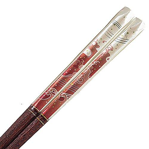 Isso Chopsticks Polyester Painted Lacquer Iwainami Made in Japan Wooden (Natural Wood) 21cm