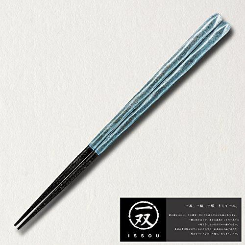 Isso Chopsticks Polyester Painted Lacquer Ryusai Made in Japan Wooden (Natural Wood) Anti-Slip Treatment 23cm