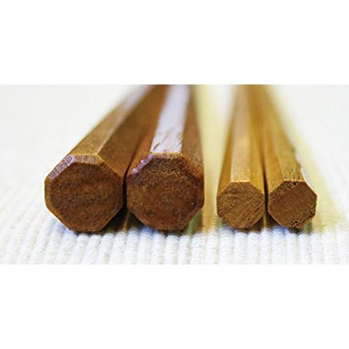 Maruju Men's Chopsticks Extra Thick Engraved Wooden Chopsticks Chestnut 24.5