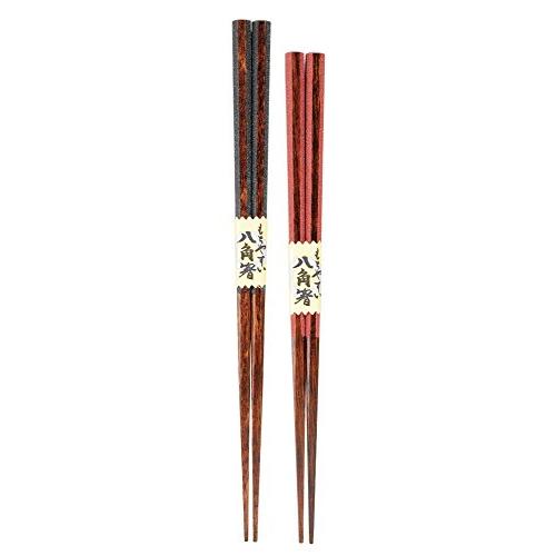 Kawai "Japanese Pattern Chopsticks" Octagonal Ugetsu Red 21cm 105482