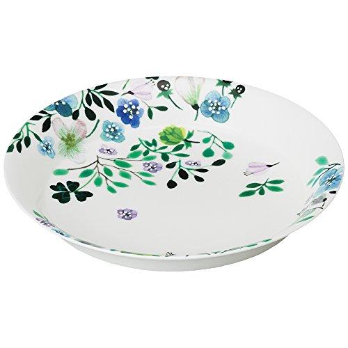 Narumi Curry Plate Pasta Plate Anna Emilia Clover Garden 24Cm Green Floral Pattern Cute Wedding Gift Respect For The Aged Day Present