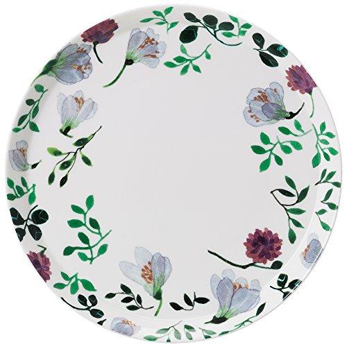 Narumi Plate Anna Emilia Grandmother'S Bouquet 24Cm Green Floral Pattern Cute Microwave Warm Dishwasher Safe Gift