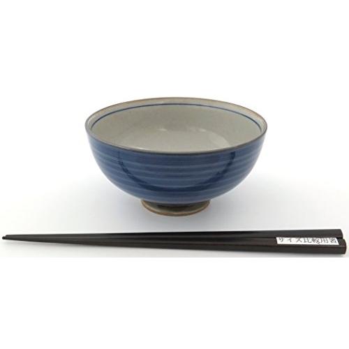 Hasami Ware Tenryu Pottery Sendan Gosumaki Rice Bowl Pair (Red And Blue)