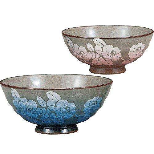 Kutani Ware Couple'S Tea Bowl Ginsai Sanchahana