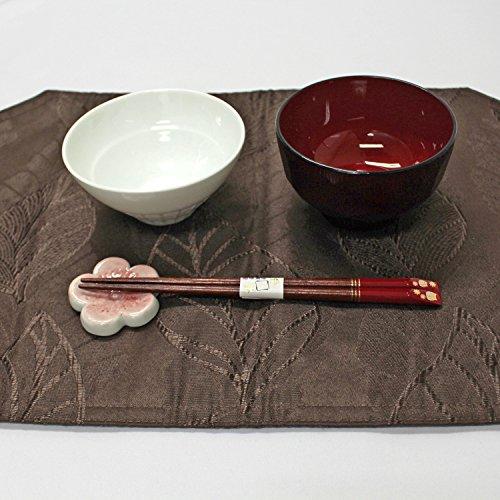 Ishida Chopsticks Kinza Fuku Owl Lacquer Painted Wooden (Natural Wood) Red 21cm