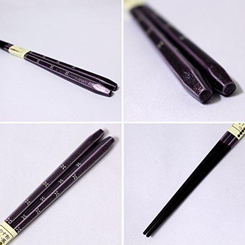 Ishida Chopsticks Japanese Sweets Purple Sweet Potato Color Pentagonal Purple 23cm