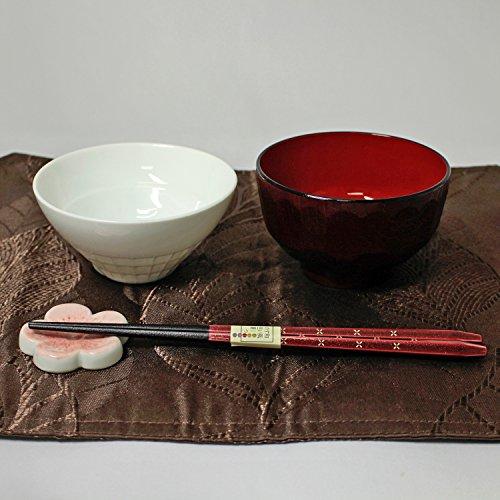 Ishida Made in Japan Chopsticks Japanese Style Sweets Red Bean Color Pentagonal Wooden (Natural Wood) Red 23cm