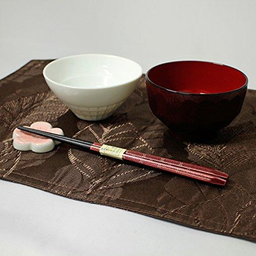 Ishida Made in Japan Chopsticks Japanese Style Sweets Red Bean Color Pentagonal Wooden (Natural Wood) Red 23cm