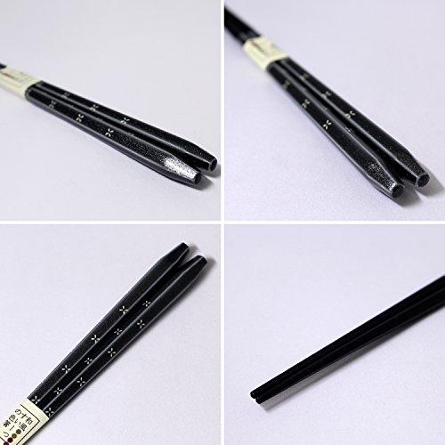 Ishida Chopsticks Japanese Style Sweets Black Honey Color Pentagonal 23cm