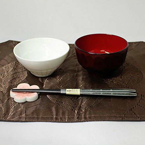 Ishida Chopsticks Japanese Style Sweets Black Honey Color Pentagonal 23cm