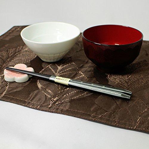 Ishida Chopsticks Japanese Style Sweets Black Honey Color Pentagonal 23cm