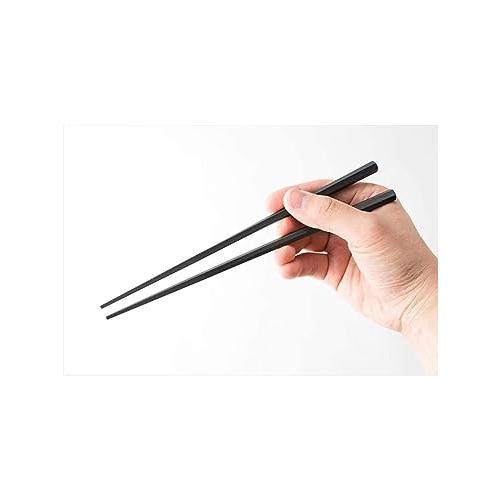 Asahi Koyo Hexagonal Chopsticks, Heat Resistant, Commercial Use, Black, Approximately 22.8cm, Anti-Slip, Easy to Hold, Dishwasher Safe, Dryer Safe, Made in Japan, 50 Pieces