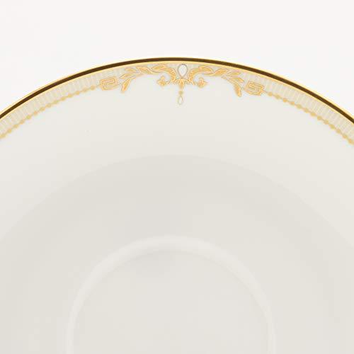 NARUMI Cup Saucer Fine Pearl Accent Arabesque Gold Gold 15cm Made in Japan 51060-1946