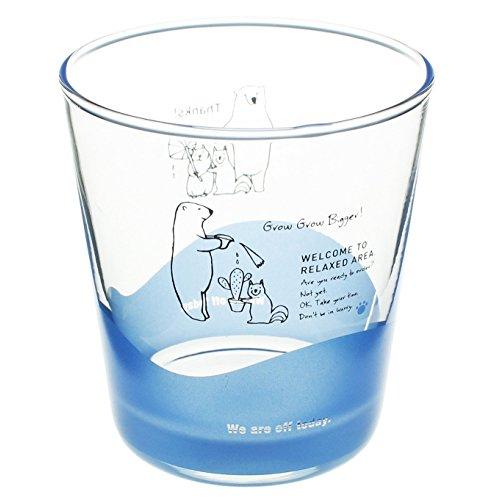 Polar bear glass blue K10188