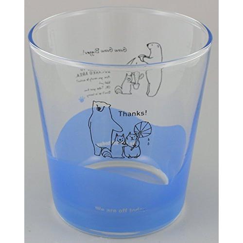 Polar bear glass blue K10188