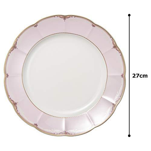 Narumi Plate Dish Lotus Pink Band 27Cm Pink Cute Elegant Dinner Made In Japan 50331-1120