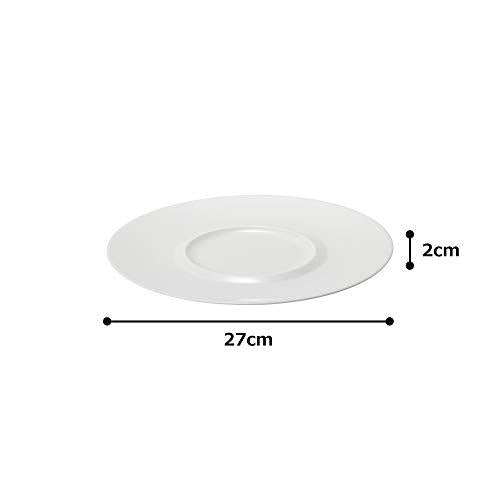 Narumi Plate Pro Style 27Cm White Simple Stage Plate Microwave Warming Dishwasher Safe Made In Japan 50131-5