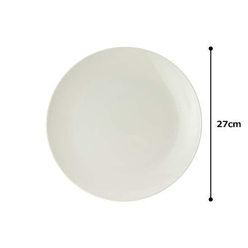 Narumi Plate, Chinese Cooking Tableware, 27Cm, White, Simple, Lunch Plate, One Plate, Flat Plate, Microwave Warmable, Made In Japan, 9