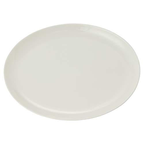 Narumi Plate, Chinese Cooking Tableware, 35Cm, White, Simple, Lunch Plate, One Plate, Large Plate, Deep Plate, Deep Oval Plate, Microwave