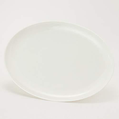 Narumi Plate, Chinese Cooking Tableware, 35Cm, White, Simple, Lunch Plate, One Plate, Large Plate, Deep Plate, Deep Oval Plate, Microwave