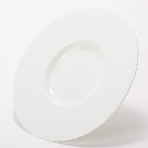 Narumi Plate Pro Style 27Cm White Simple Wide Rim Deep Microwave Warming Dishwasher Safe Made In Japan 50131-5