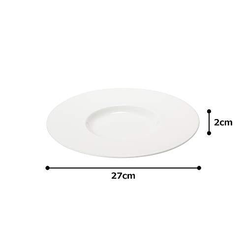 Narumi Plate Pro Style 27Cm White Simple Wide Rim Deep Microwave Warming Dishwasher Safe Made In Japan 50131-5